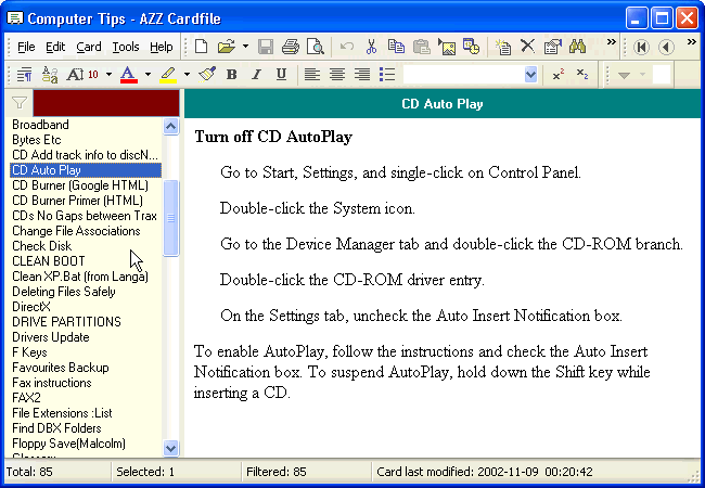 PC, XP, Word Tips