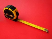 Measuring tape with metric and decimal